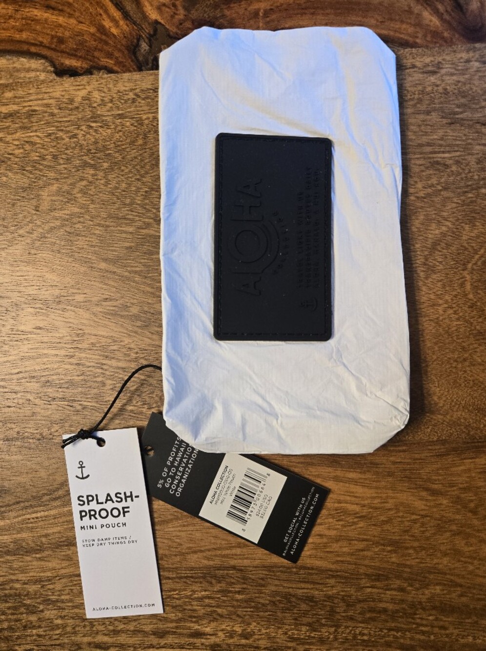 ALOHA Collection Mini White Pouch - Color: White - BNWT